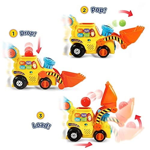 VTech Pop-a-Balls Push and Pop Bulldozer, Yellow B06WV7VBY5