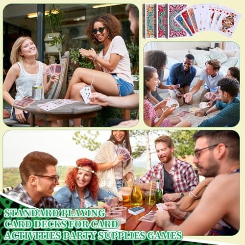 Zubebe 24 Pack Decks of Nertz Card Game Bulk Standard Playing Cards Mandalas Theme Playing Card Multiplayer Solitaire Cards Compatible with Poker, Blackjack, Rummy, Go Fish, Bridge (6 Colors)