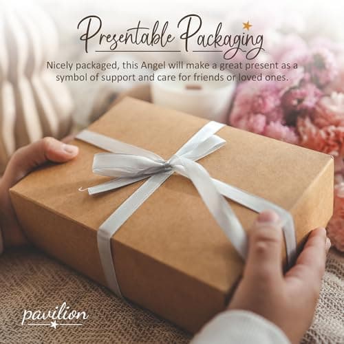 Pavilion Elements Angels Figurine - Guardian Angel Figure Display - Happy 60th Birthday May The Blessings of Today Bring You Joyful Tomorrows Printed Text, Collectibles Angel Figurines, 6"