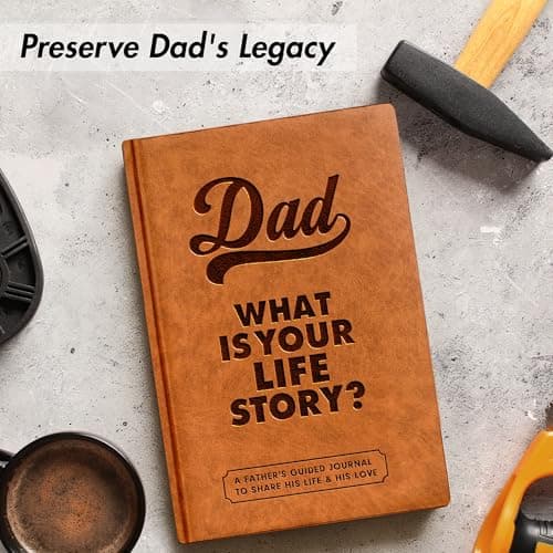 Gifts for Dad from Daughter, Son - Personalized Father's Day Gifts for dad, Husband, Men - Dads Birthday Gift Ideas, Birthday gifts for dads - Dad Story Book to Fill Out, Dads Guided Journal Life Story
