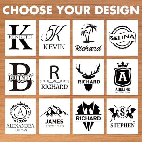 Personalized Wooden Whiskey Glasses, Custom Engraved Charred Bourbon Gifts for Men Who Have Everything, Drinking Glass, Personalized Birthday Christmas Gifts for Men Dad Husband Brother Boss