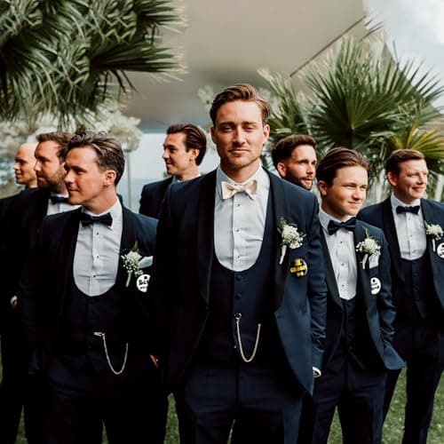 12 Pcs Bachelor Party Buttons Pins Set - Black Gold Groom Button, White Black Best Man Button and Team Groom Button Pins for Bachelor Party Supplies, Decorations, Ideas, Gifts, Jokes and Favors