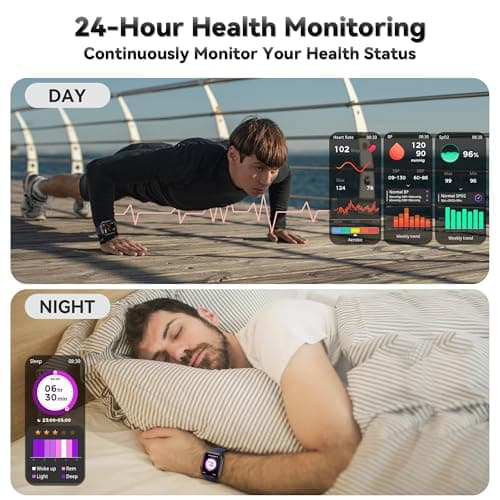 QVEQ Smart Watch for Men Women(Answer/Make Call), 1.83" Fitness Watch with Heart Rate/Blood Pressure/Blood Oxygen, Pedometer, Sleep Tracker,120+ Sport Modes, IP68 Waterproof Fitness Tracker for Android iOS