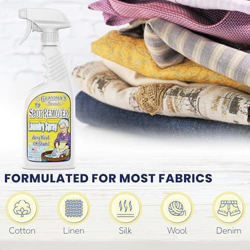 Grandma's Secret Spot Remover Laundry Spray - Chlorine, Bleach and Toxin-Free for Clothes - Fabric Stain Remover Removes Oil, Paint, Blood and Pet Stains - 16 oz & 2 oz Combo, DuoPack