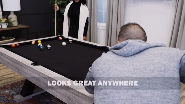 American Legend Billiard Table with Rustic Wood Finish