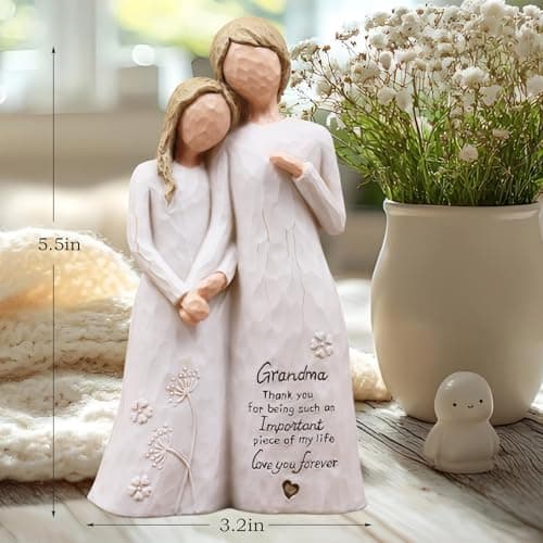 Grandma Gifts from Granddaughter,Grandma Gifts for Birthday Christmas Mothers Day,Hand-Painted Resin Statue,Gifts for Grandma Grandma Birthday Gifts,Great Grandma Gift, Grandmother Gift Figurine B0FGCNN72R