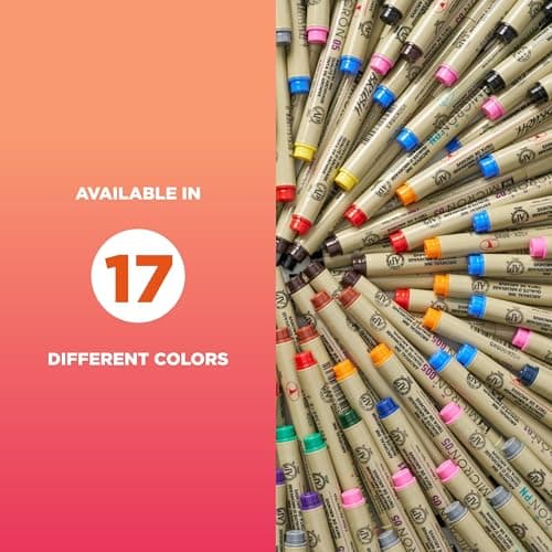 SAKURA Pigma Micron Fineliner Pens - Archival Black Ink Pens - Pens for Writing, Drawing, or Journaling - Assorted Point Sizes - 6 Pack
