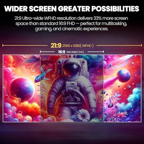 CRUA 34'' Ultrawide Gaming Monitor 120HZ, 21:9 WFHD 2560X1080 IPS Panel Computer Monitors with Built-in Speakers, Support AMD FreeSync, 120% sRGB, DP1.4 & HDMI1.4, Wall Mountable Installs-White