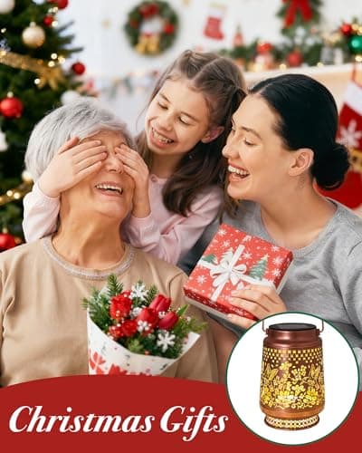 Christmas Gifts for Women, Hummingbird Solar Lanterns Outdoor Waterproof, Garden Decor Birthday Gifts for Women Mom Grandma Sister, Metal Hanging Solar Lights Outside Decorative for Backyard Patio