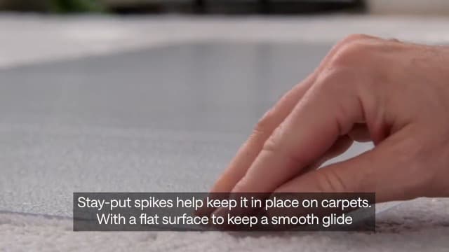 GORILLA GRIP Slip Resistant Clear Office Chair Mat for Carpet Floors, 36x48 Smooth Rolling Glide Under Desk, Heavy Duty Plastic Computer Mats and Carpeted Floor Protector, Work and Gaming Chairs