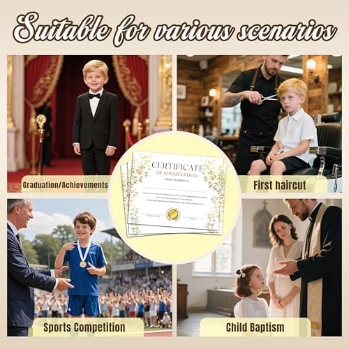 Certificate of Appreciation -25pcs, Certificates of Recognition, Thank You Gifts Certificates for Employees, Staff, Teachers, Volunteers, 8×10 Inch Award Certificate-A08