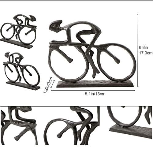 Cast Iron Art Sculpture Home Decoration Statue for The Bicycle Enthusiast Metal Figurine Art Home Décor for Runner Sportsman Cyclist Bicycle Enthusiast (4# Cyclist) B07QDYFNB8