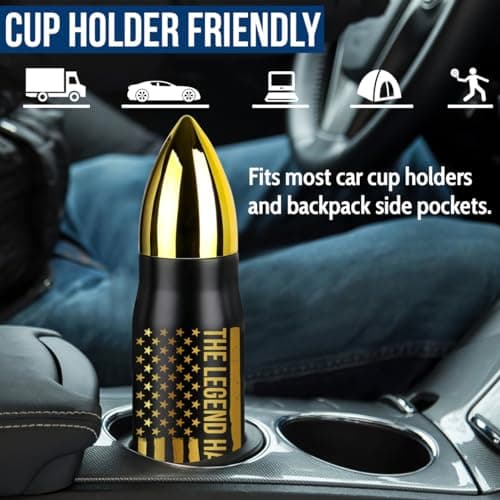 Retirement Gifts for Men, Christmas, Birthday Gift Ideas, The Legend Has Retired Tumbler, 17oz Insulated Tumbler with Patriotic American Flag Design - Funny Retirement Gift for Dad, Grandpa