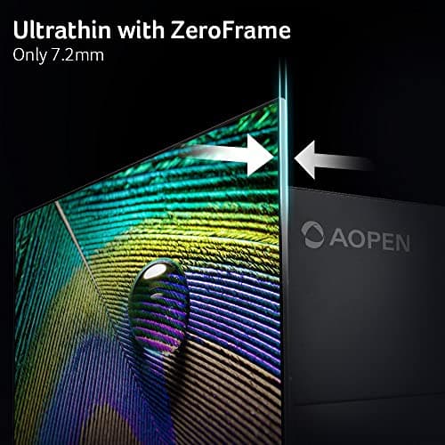 AOPEN by Acer 31.5 Inch 4K UHD ZeroFrame Home & Office Monitor | AMD FreeSync | Ultra-Thin Stylish Design | HDR 10 | 4ms G to G | Low Blue Light | Tilt | DP 1.2 & 2 x HDMI 2.0