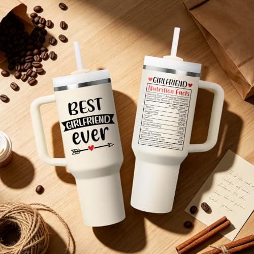Birthday Gifts for Girlfriend - Anniversary, Christmas, Valentine Day Gift for Women, Her - Best Girlfriend Ever Tumbler SpenMeta Gifts for Girlfriend - Girlfriend Birthday Gifts - 40oz Tumbler B0H2GY21XK