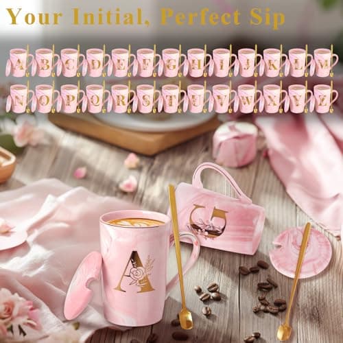 Personalized Ceramic Coffee Mug with Lid Tea Cup Girlfriend Gf Gifts Future Mrs Her Women Boyfriend 1 One Year Anniversary Meaningful Cute Romantic Christmas Xmas First Valentines I Love You More,C B0D7HTC3MR
