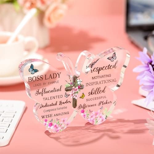 Appreciation Women Administrative Professional, Christmas Birthday Anniversary Promotion Keepsake, Boss Day Female Leader Barydat Boss Lady Gifts for Women Inspirational Quotes Office Desk Decor B0CLNZR7HF