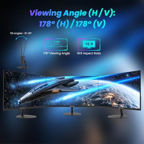 ArcticPro 22 inch 100Hz Monitor, Full HD (1920 x 1080p) Computer Monitor, 105% sRGB, 3000:1 Contrast, 3-Sided Frameless, Ultra Slim, VESA, LowBlue Mode, Tilt Adjust, HDMI *1, VGA*1