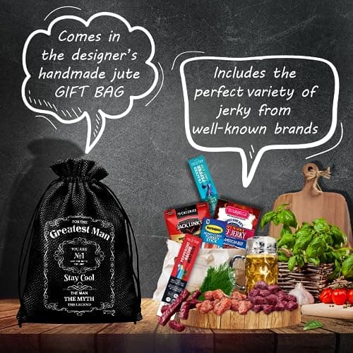 Beef Jerky Gift Baskets For Men - Meat And Cheese Gift Baskets, Birthday Gifts For Men Who Have Everything With Beef Jerky Variety Pack - Gifts For Dad & Care Package