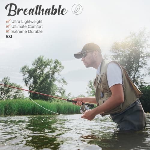 Dark Lightning Breathable Insulated Chest Waders, Perfect for 4 Seasons Fly Fishing Stocking Foot Waders for Men and Women