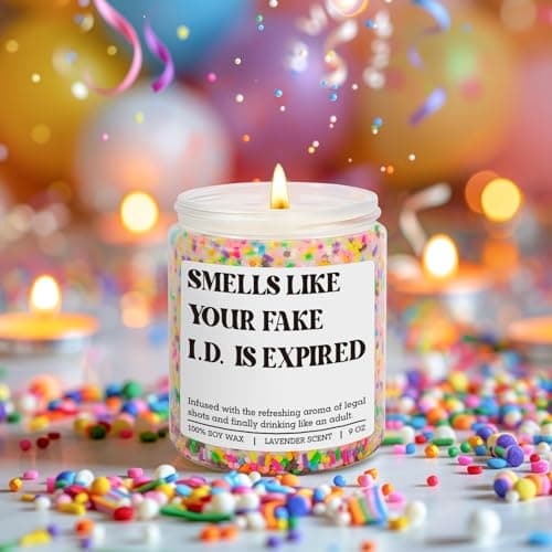 Happy 21 Year Old Birthday Gifts, Cool 21st Birthday Candle for Girls, Boys, Funny Turning 21 Ideas for Friend, Daughter, Men GSPY Candle, 21st Birthday Gifts for Women, Female, 21 Year Old, Her, Him B0FPLWDWQ3