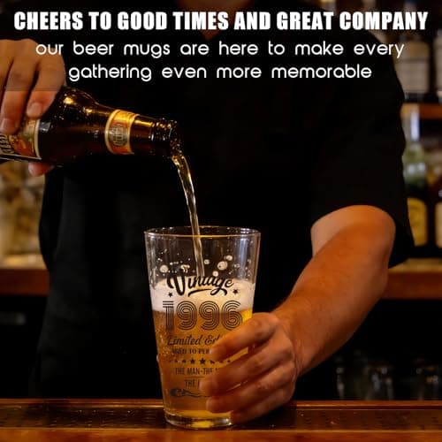 30th Birthday Gifts For Men, Vintage 1996 Beer Glass 30 Year Old Birthday for Him, 30th Birthday Decorations for Man Over 30, Cool 30 Birthday Gift Ideas for Men Turning 30 B0CQQDR3TM