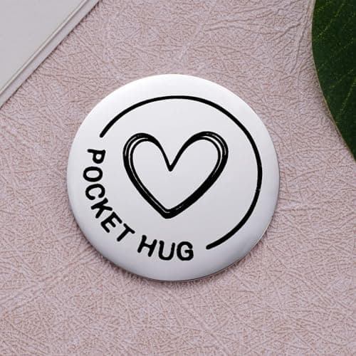 Aesnefe Pocket Hug Token Inspirational Reminder Gifts Mental Health Thinking of You Gift Self Love with PU Leather Keychain B0DHL3LBX9