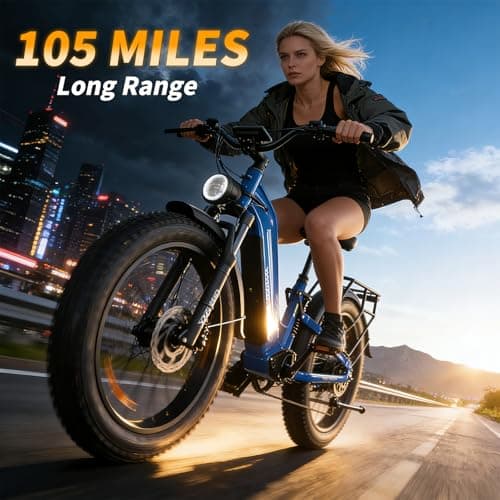 FREESKY Ranger AIR Dual Motor Electric Bike for Adults, 3500W 200NM Fast Ebike,105Miles Long Range E Bike,Full Suspension Electric Mountain Bike, 26'' Fat Tire Electric Bicycle for Man Womens Hunters