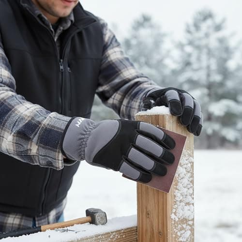 SKYDEER Super Soft and Warm Winter Gloves with Deersplit Leather Suede and 3M Thinsulate Insulation for Cold Weather SD5176T