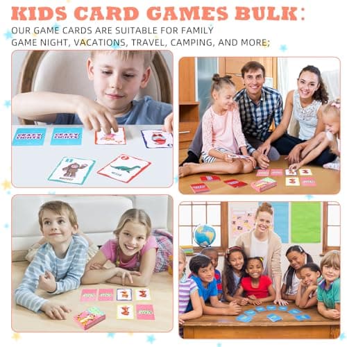 Zubebe 28 Pack Kids Card Games Gifts Bulk Classic Playing Card Game Set for Kids Includes Go Fish, Old Maid, Crazy Eights, Memory Match, Slap Jack, Playing Toy for Party Favors (Classic)