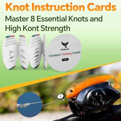 Pro Monofilament Fishing Line with Knot Instruction Cards for Multi Purpose Cost Effective, Strong Yet Thin Nylon String for Big Fishes, Tangle-Free & UV Resistant, 15/20/30/50/80LB
