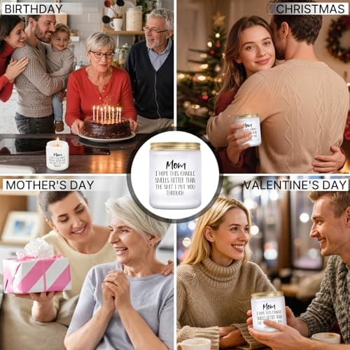 Gifts for Mom from Daughter Son, Mothers Day Birthday Christmas Thanksgiving Gifts for Mom,Stepmother Adoptive Mother, Lavender Scented Candle