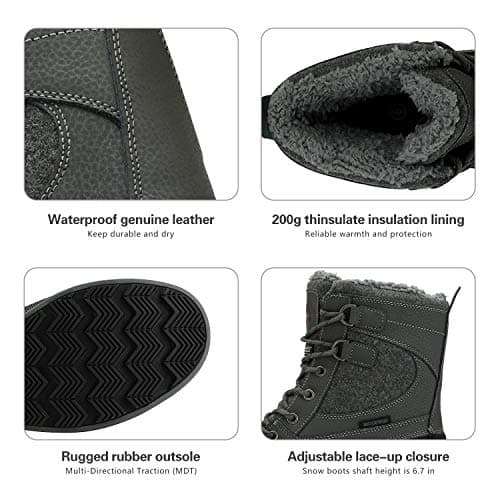 NORTIV 8 Men's Waterproof Winter Snow Boots AVENUE