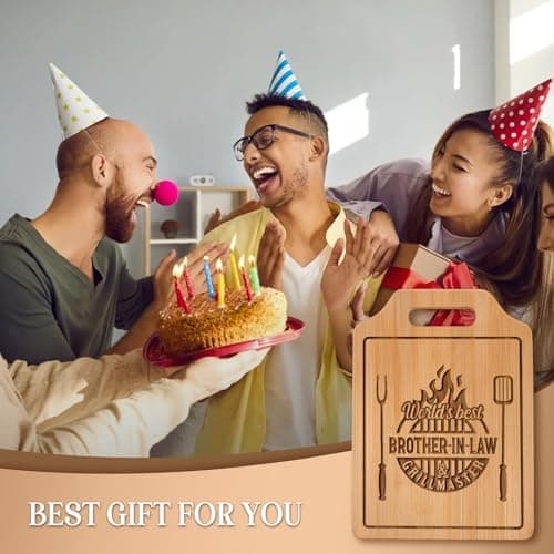 AceThrills Brother in Law Gifts for Brother in Law Christmas Birthday Gifts - Engraved Cutting Board 12.3"L × 8.7"W × 0.4"Th