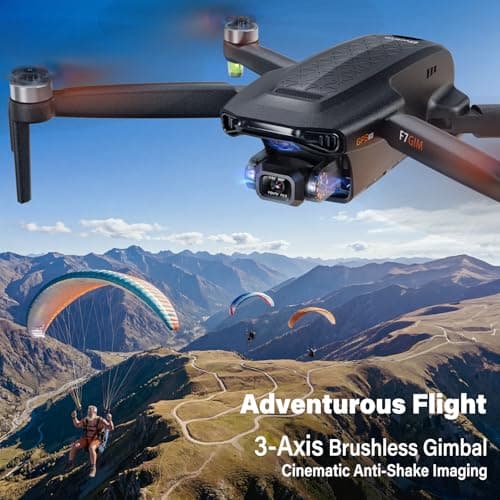 Bwine F7GIM 6K Photo Drone with Camera for Adults, 3-Axis Brushless Gimbal, 4K/30fps Video, GPS Smart Control, Plus 70Mins Flight Time, 10000Ft FPV Digital Transmission and TOF Safety Support