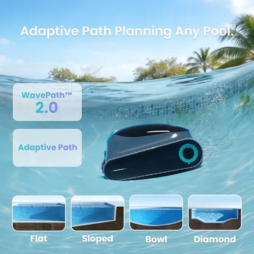 (2025 Upgrade) Aiper Scuba S1 Robotic Pool Cleaner, Wall & Waterline Cleaning, Double Filtration, Extended 180-Min Battery Life, Smart Navigation, App Support, OTA Upgrade