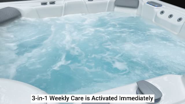 Bio Ouster 3in1 Weekly Hot Tub Cleaner, Conditioner, Clarifier - Hot Tub Chemicals for Standard & Inflatable Spas - Spa Chemicals for Crystal Clear & Sparkling Clean Water - Made in USA (4 Week Kit)