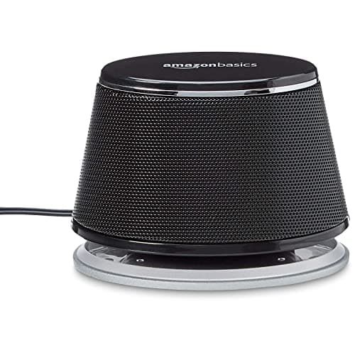Amazon Basics Stereo 2.0 Speakers for PC or Laptop with Volume Control, 3.5mm Aux Input, USB-Powered, 1 Pair, Black