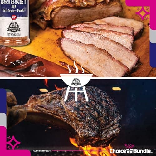 Pit Boss Lonestar Beef & Brisket - Texas Style Premium BBQ Barbecue Mixed Seasoning Spice & Rub 2 pk Choice Bundle (12 oz) + Guide & Bottle Opener (4 Items)!
