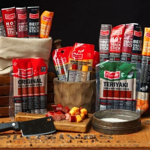 Jerky.com Gift Bag for Men | 26 Piece Meat Sticks Gift Basket with Beef Sticks, Pork, Turkey, Ham & Cheese Sticks | High Protein Snack Variety Pack | Gluten-Free Jerky Gifts for Men | Birthday Gift Basket for Him
