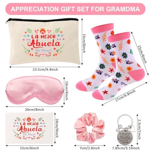 Kolewo4ever 12 Pieces Spanish Grandma Gifts Mothers Day Gifts Birthday Gift for Grandmom from Granddaughter Grandson,Best Grandma Gift for Gigi Grandmother