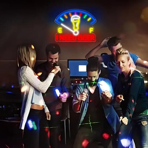 I Need Beer Neon Sign for Wall Decor Dimmable Beer LED Light Beer Dashboard Bar Neon Light for Man Cave Bar Pub Party Restaurant Christmas Birthday Gift Art Size13.6 * 12.5(WZCP020)