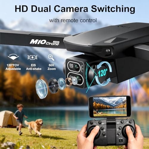 4K Drones with Camera for Adults,Foldable Drone for Beginners with 3 Batteries 36-Min Flight Time,HD FPV Transmission Drone,Mini RC Quadcopter with Gesture Selfie,One Key Start,Altitude Hold,3D Flips,3 Speed Modes Easier to use,Black