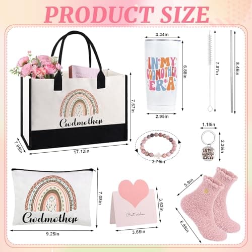 Godmother Proposal Gift Set, Will You Be My Godmother Gifts, God Mother Gifts Ideas Include Insulated Tumblers Mothers Day Christmas Birthday Baptism Present for Women Mom