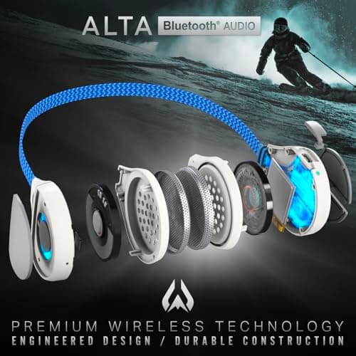Wildhorn Alta Wireless Bluetooth, Drop-in Headphones - HD Speakers Compatible Any Audio Ready Ski/Snowboard Helmet Headphones. Glove Friendly Controls, Microphone for Hands-Free Calls