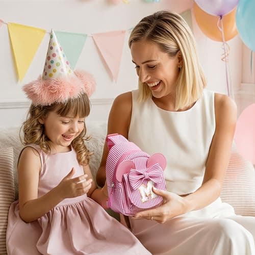 Personalized Gifts for Girls Sling Bag Purse for Toddler, 2 3 4 5 6 7 8 Year Old Girls Crossbody Bag Toddler Purse Anoup Gifts for 2 3 4 5 6 Year Old Girl Sling Bag for Girls Kids, Pink E B0GY869KBQ