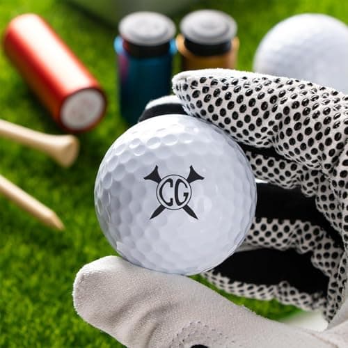 Custom Golf Ball Stamp Marker, Quick-Dry Self-Inking Golf Ball Personalized Stamp with Logo Monogram, Reusable Waterproof Golf Ball Marking Gift for Men Golfer & Dad Husband, Golf Balls Stamp