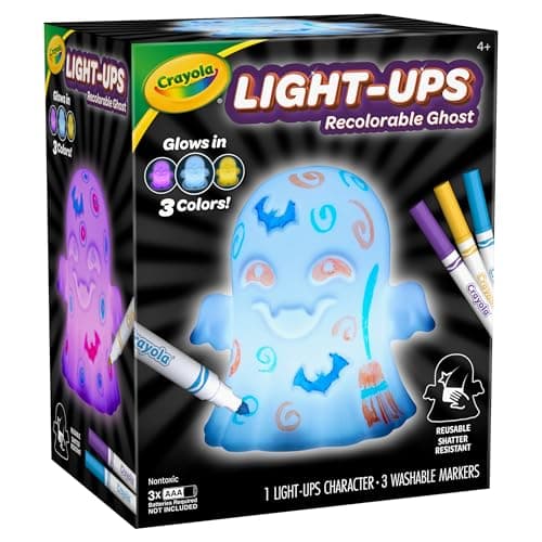 Crayola Light-Ups - Ghost, Reusable Coloring Toy & Craft Kit, Light Up Ghost, Cute Halloween Decor & Night Light for Kids, Halloween Toy, Ages 4+
