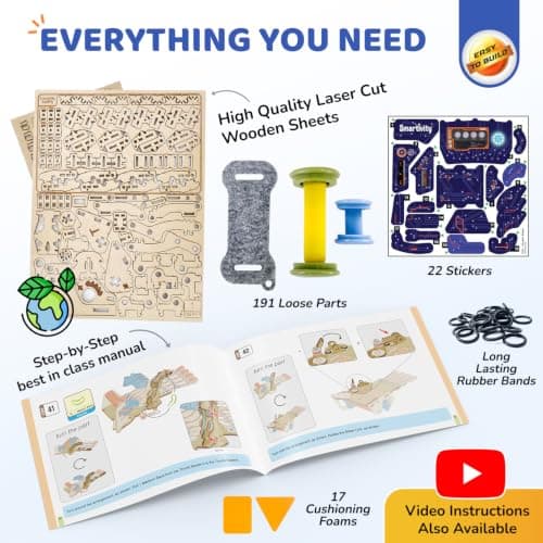 Smartivity DIY Robotic Mechanical Hand STEM Toy for Kids 8-9-10-11-12-13-14 Years Old | 2024 Parents Choice Award Winner I Birthday Gift for Boys & Girls | Engineering Kit for 8-14 Years Old