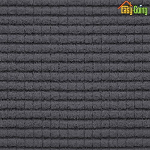 Easy-Going Stretch Chair Sofa Slipcover 1-Piece Couch Sofa Cover Furniture Protector Soft with Elastic Bottom for Kids, Pet. Spandex Jacquard Fabric Small Checks (Chair, Dark Gray)